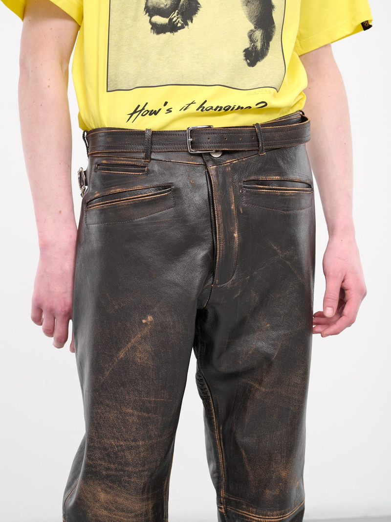 Leather Buckle Trousers 4