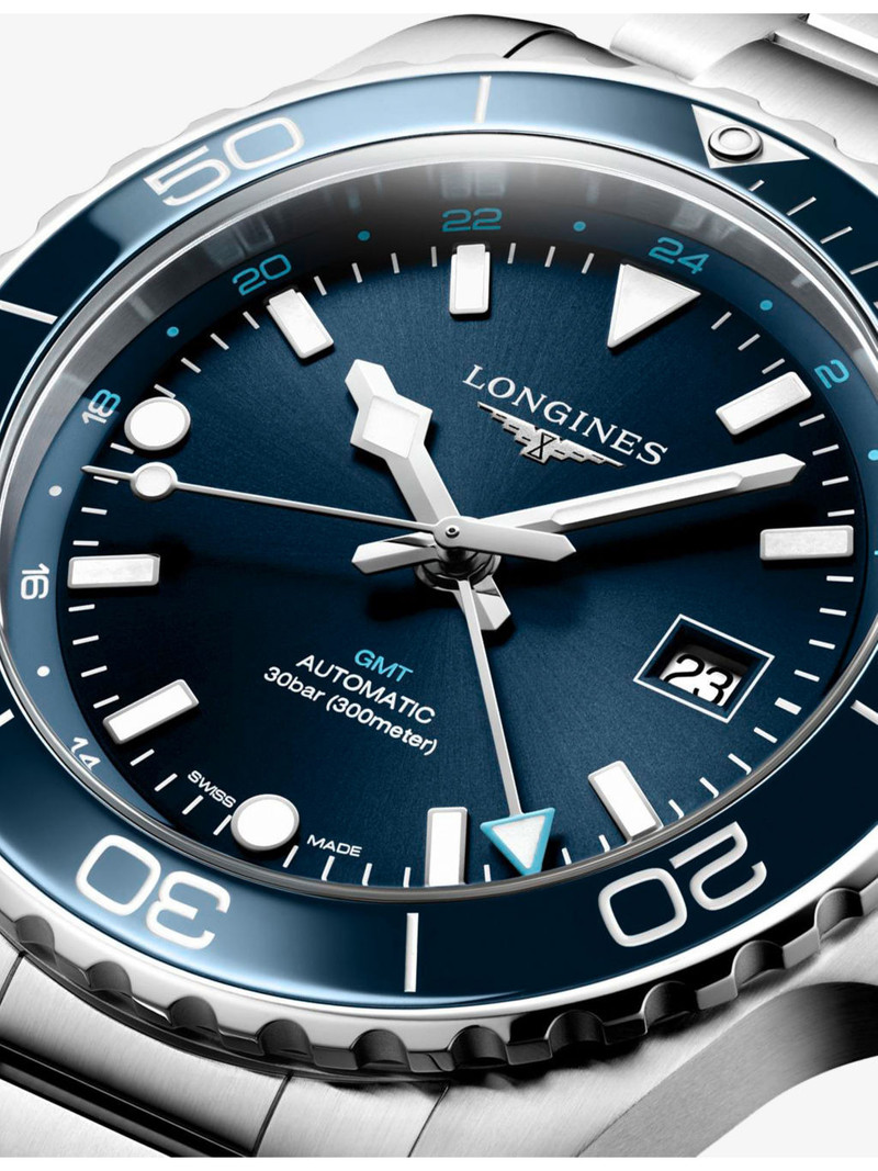 L3.890.4.96.6 HydroConquest GMT Ceramic Bezel Stainless-Steel Automatic Watch 3