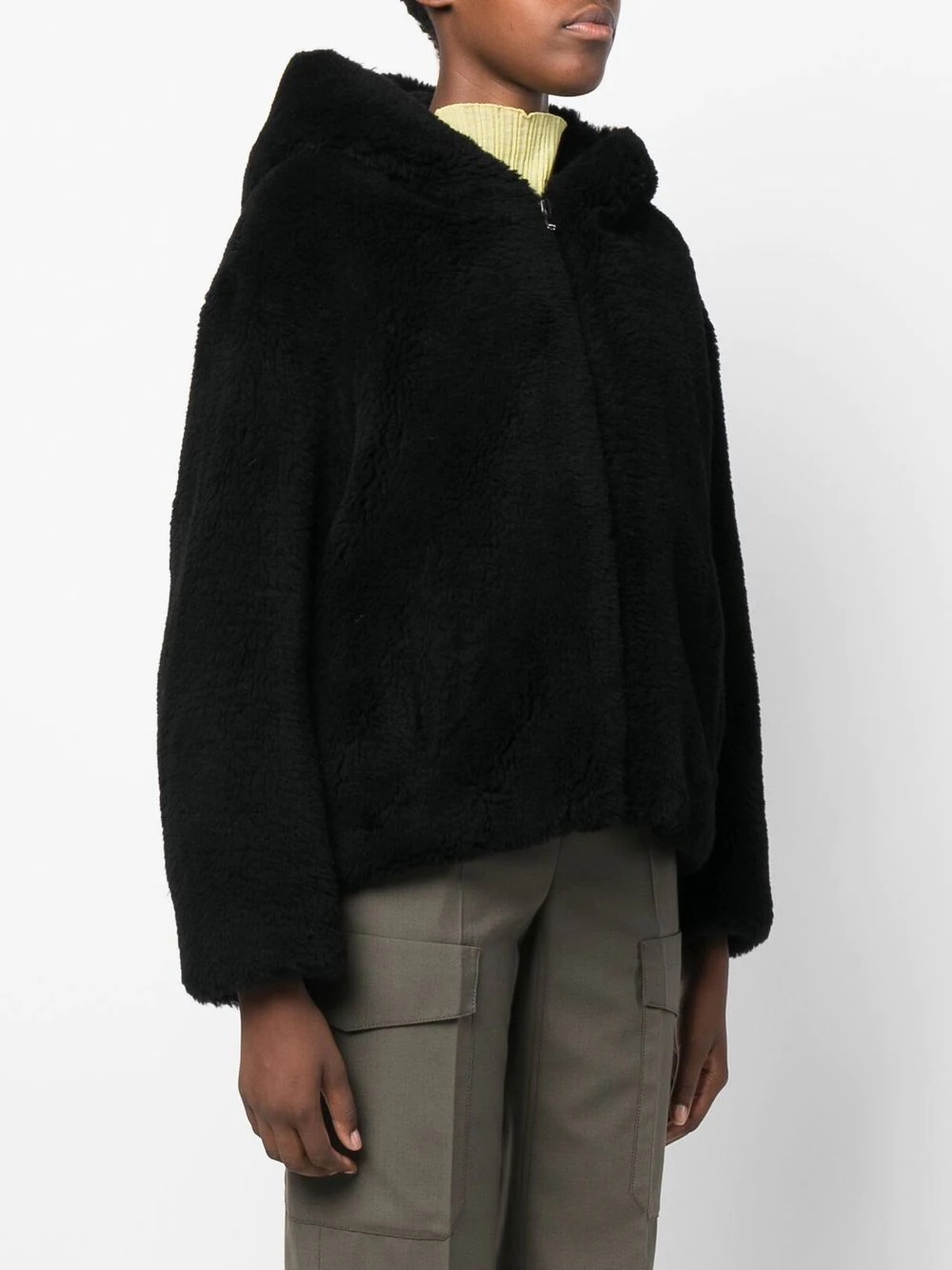 hooded wool jacket - 5