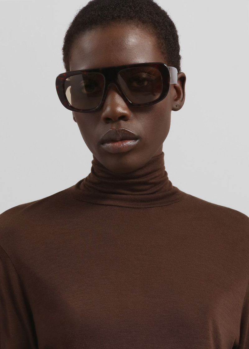 Evren Sheer Turtleneck - Brown 3