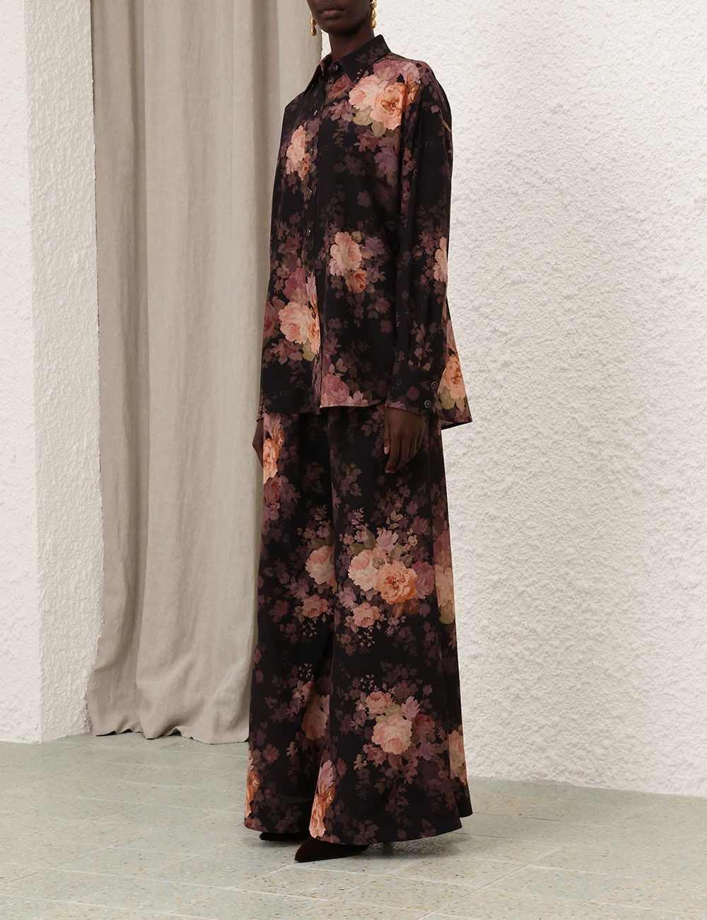 ILLUSTRATION LACE SCARF SHIRT - 8