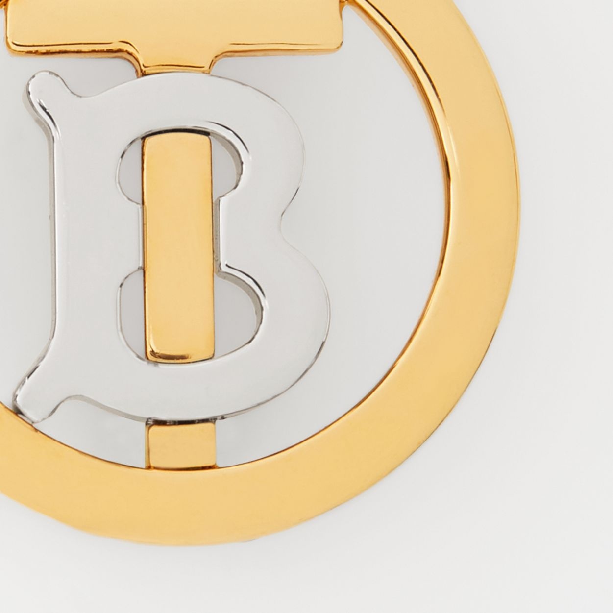 Gold and Palladium-plated Monogram Motif Earrings - 2