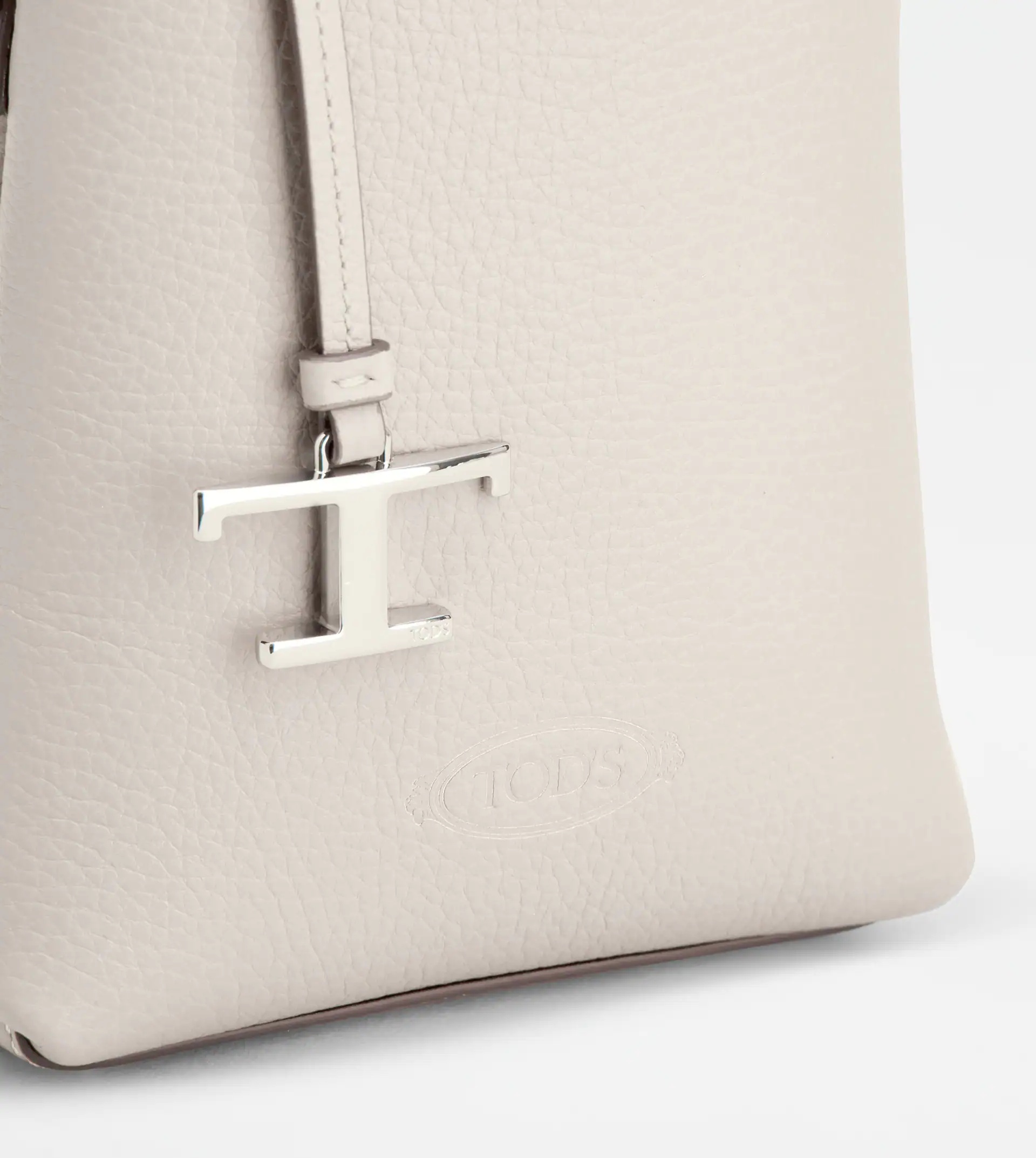 TOD'S PHONE BAG IN LEATHER MICRO - WHITE - 4