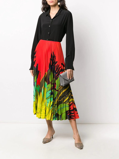 Valentino Mirrored Monkeys Forest pleated skirt outlook