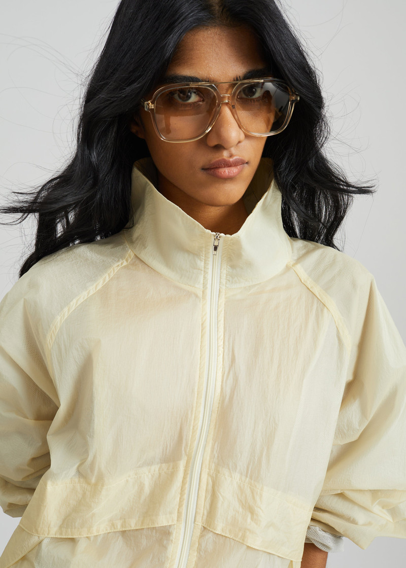 Bicos Sheer Track Jacket - Pale Yellow 5