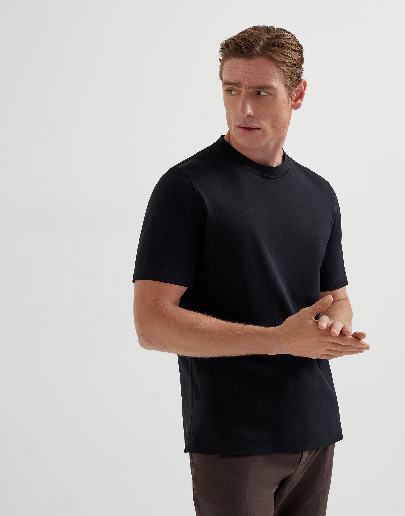 Cotton jersey crew neck T-shirt - 1