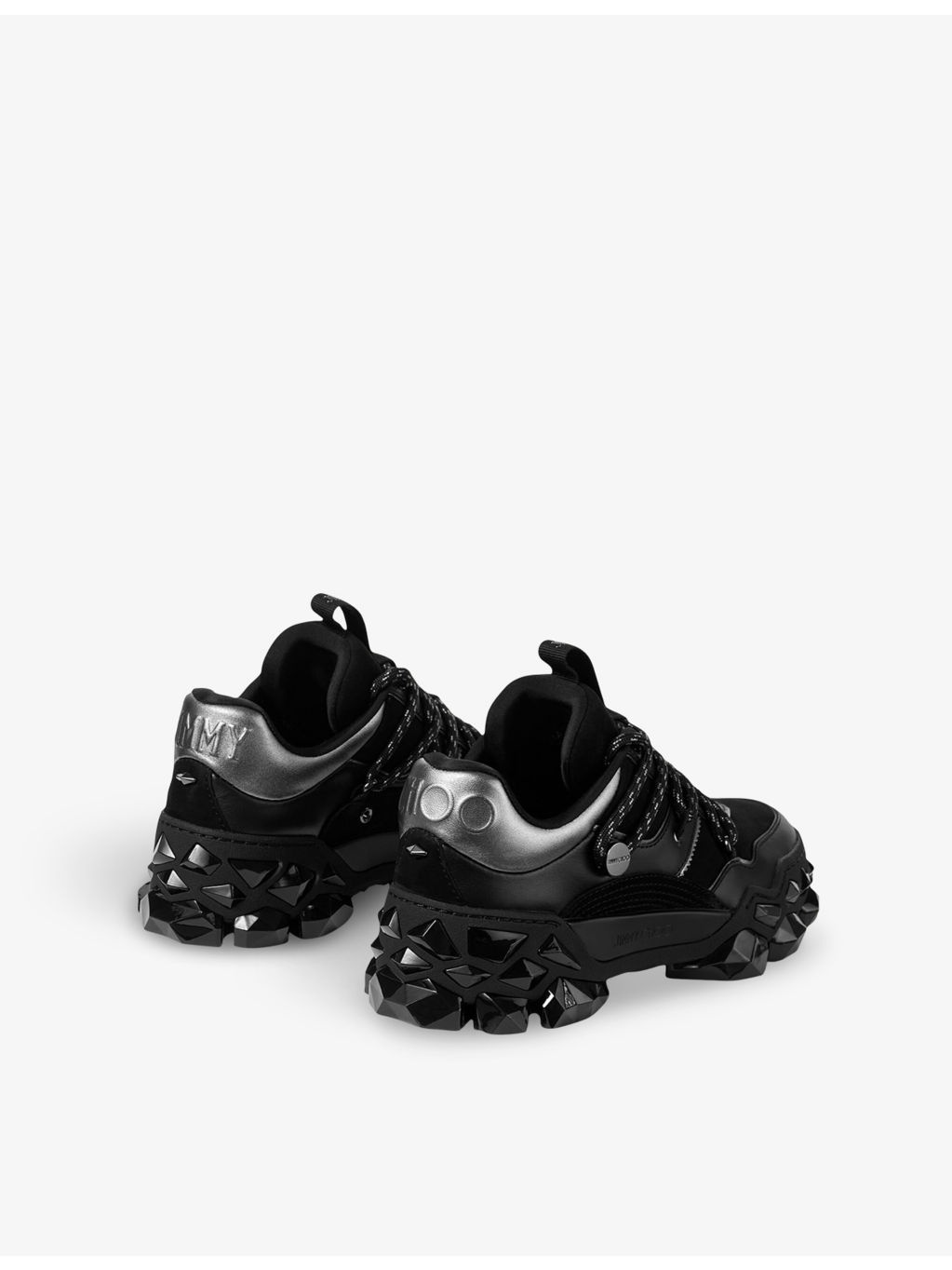Diamond X II Mixed Leather Low-Top Trainers - 3