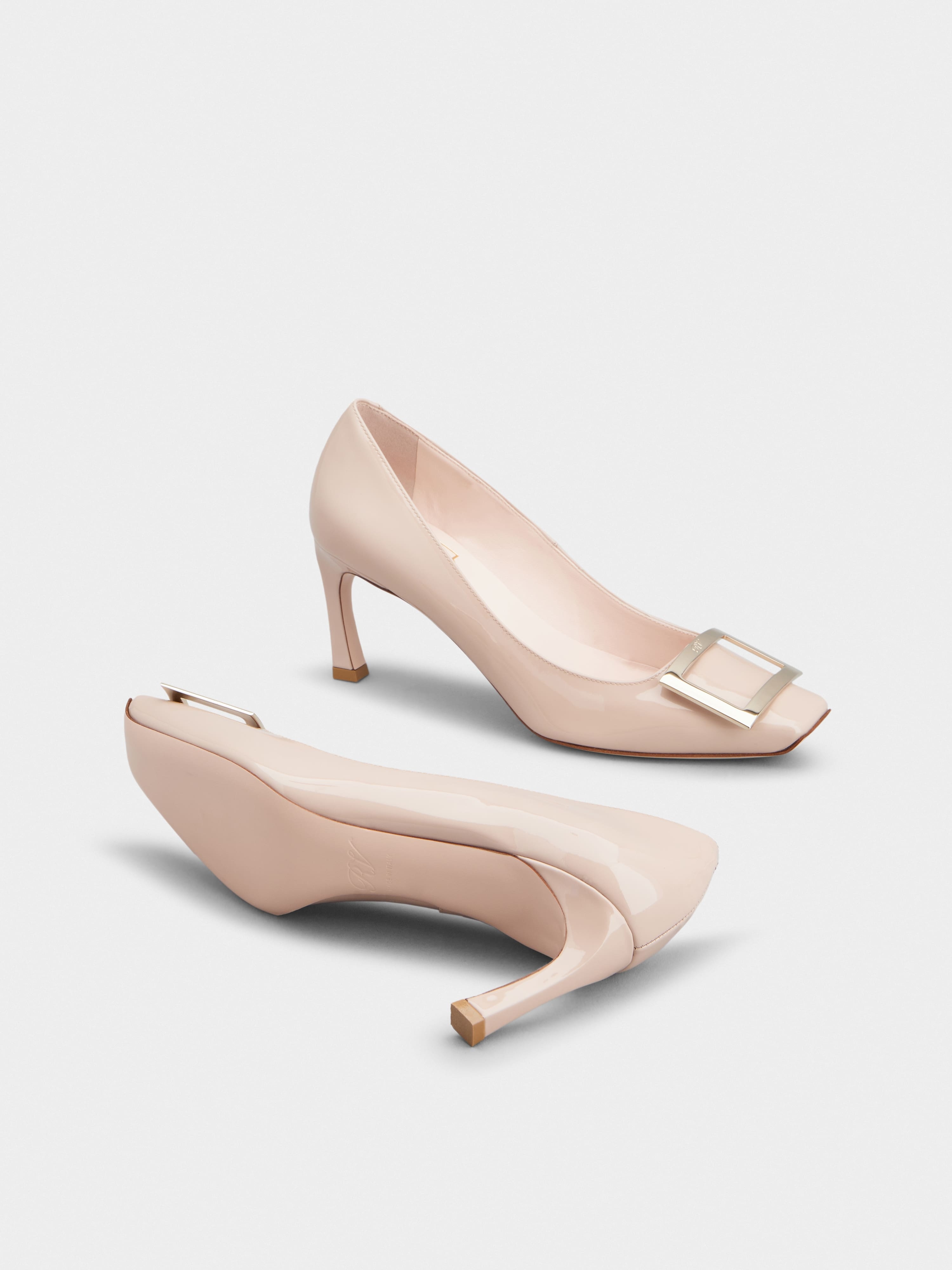 Trompette Metal Buckle Pumps in Patent Leather - 6
