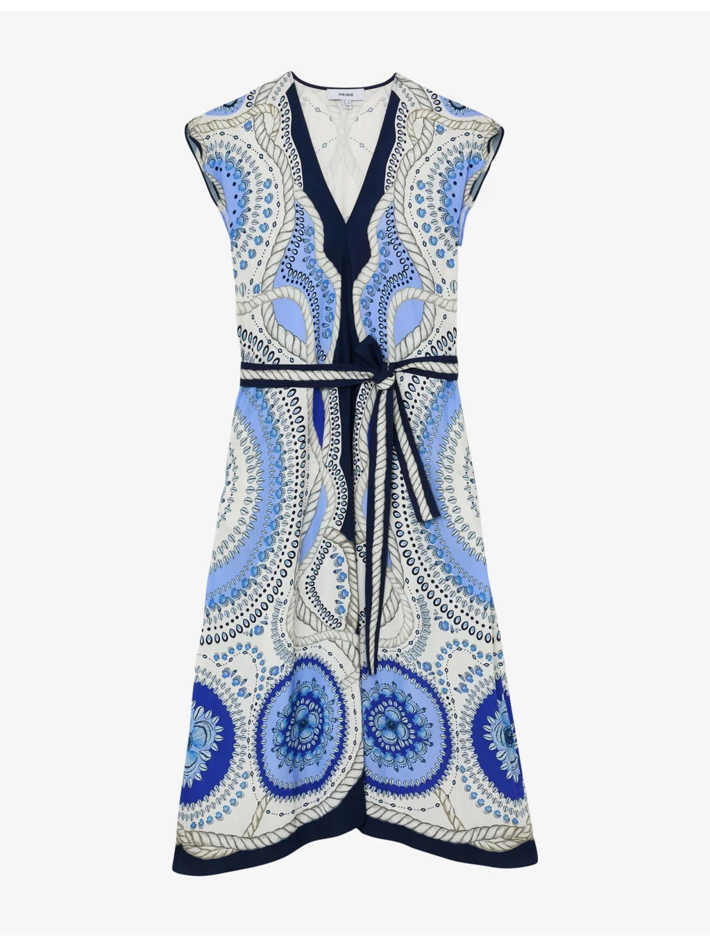 Heidi Scarf-Print Woven Midi Dress - 1