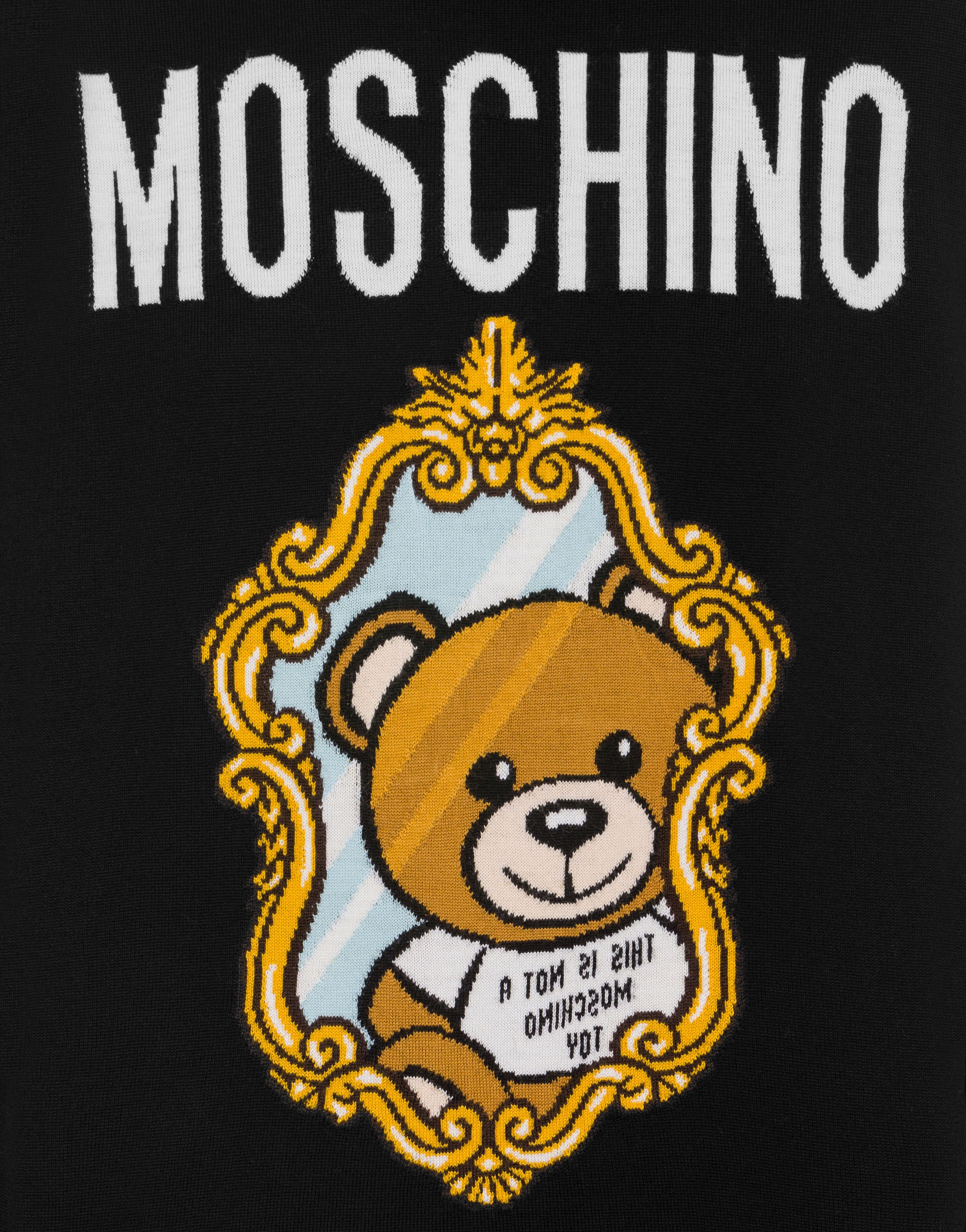 WOOL MIRROR TEDDY BEAR PULLOVER - 4
