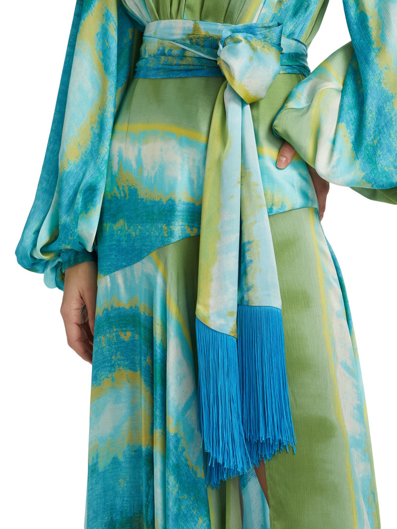 Women's ​Carmen Coastal Gown - Blue Multi 7