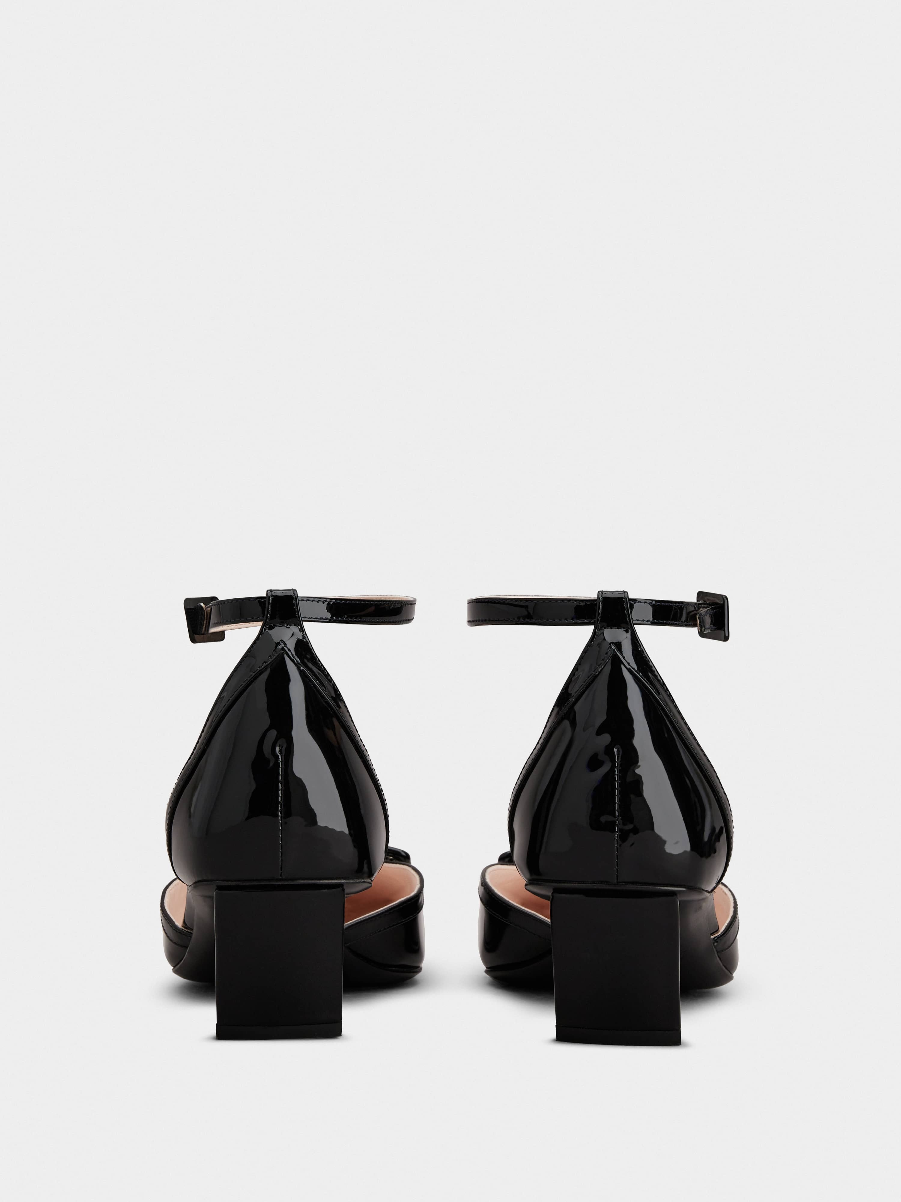 Belle Vivier Ankle Strap Lacquered Buckle Pumps in Patent Leather - 5