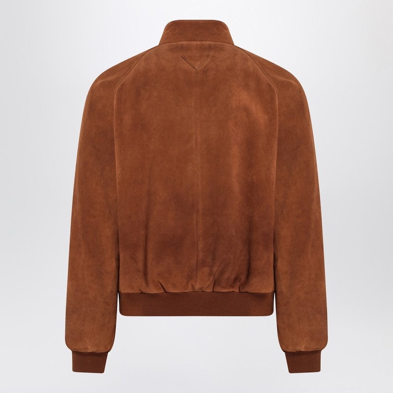 Prada Camel-Coloured Suede Bomber Jacket Men - 2