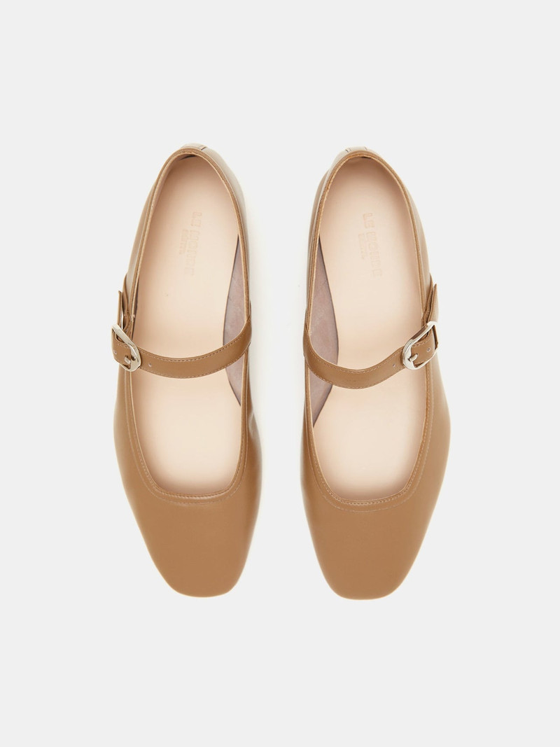LE MONDE BÉRYL Ballet Mary Jane / Taupe Leather outlook