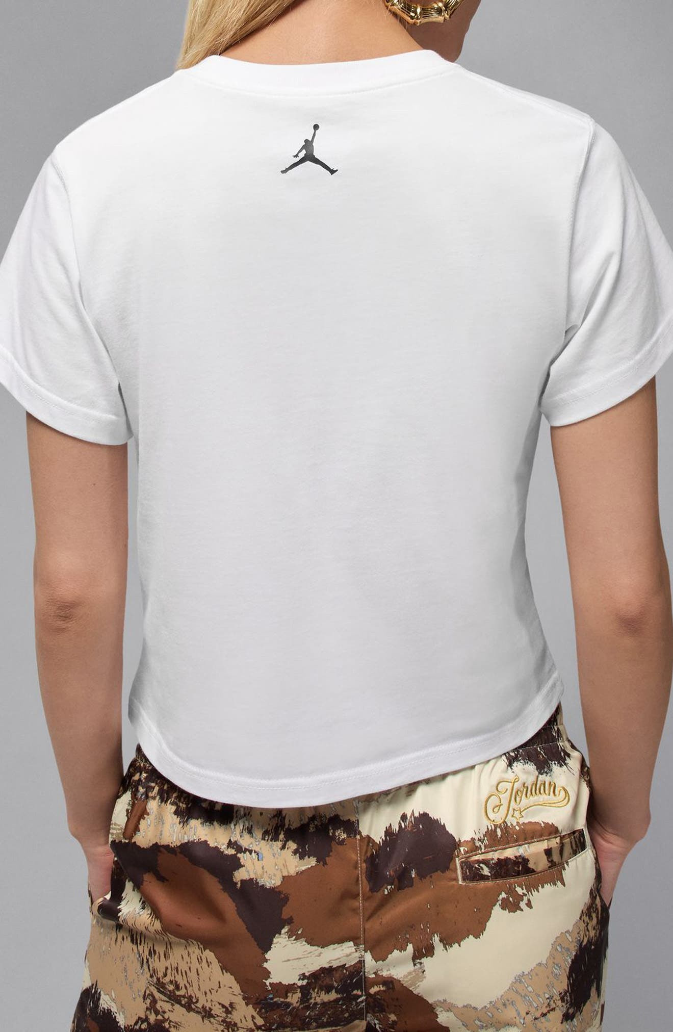 Jordan Brooklyn Puffy Graphic Tee in White/Black at Nordstrom - 2