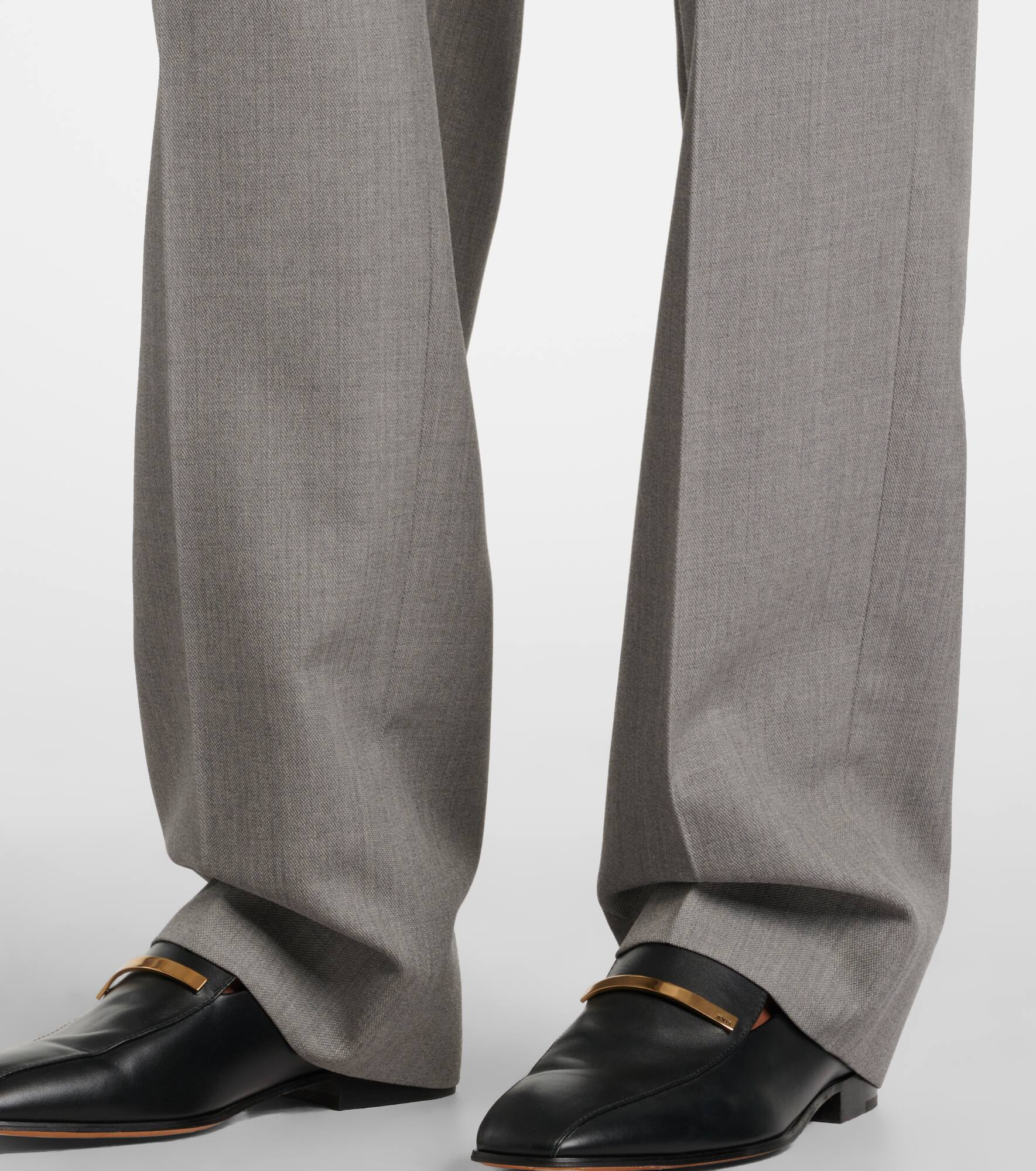 High-rise virgin wool straight pants - 5