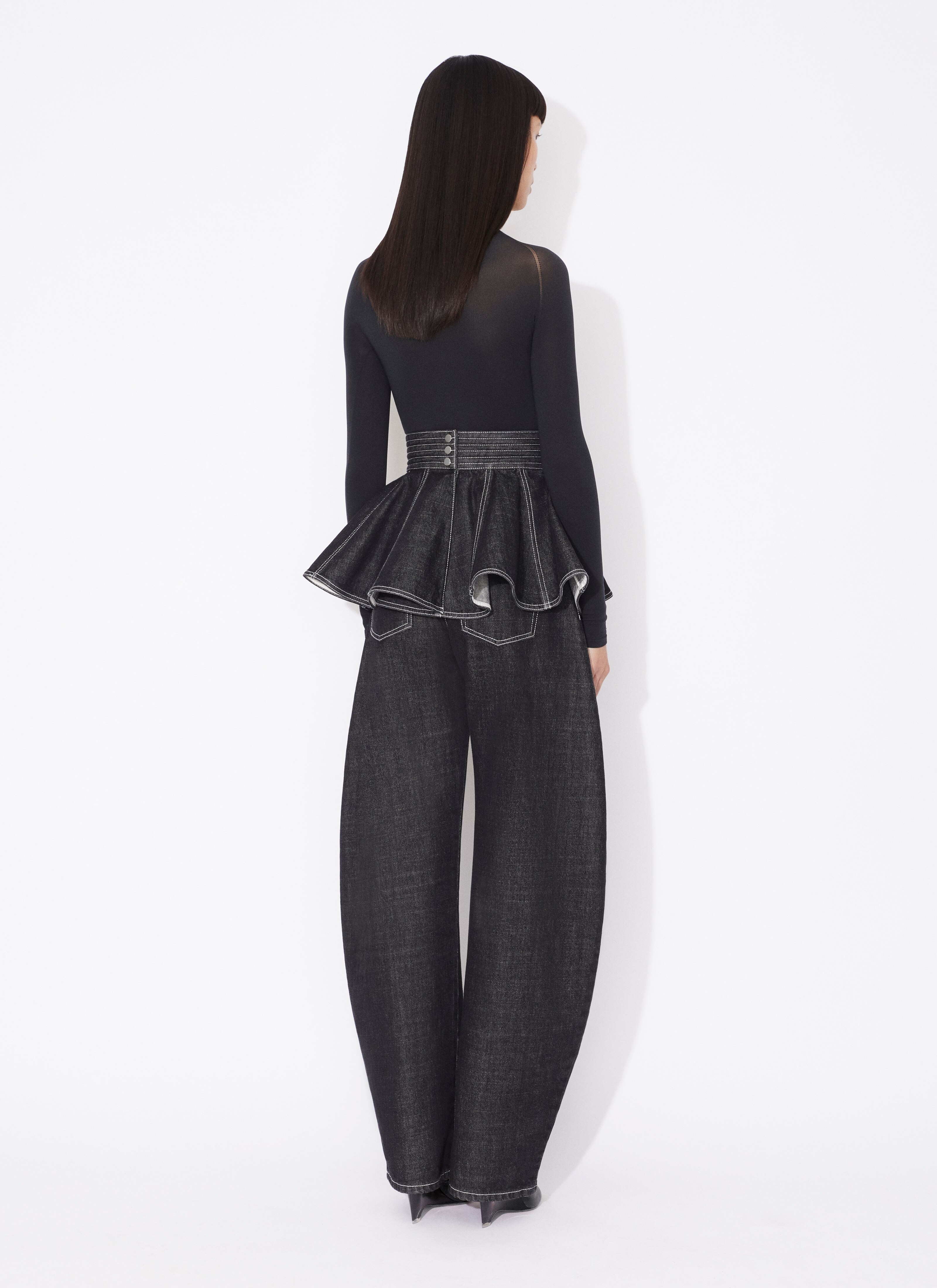 BLACK DENIM SKIRT BELT - 3