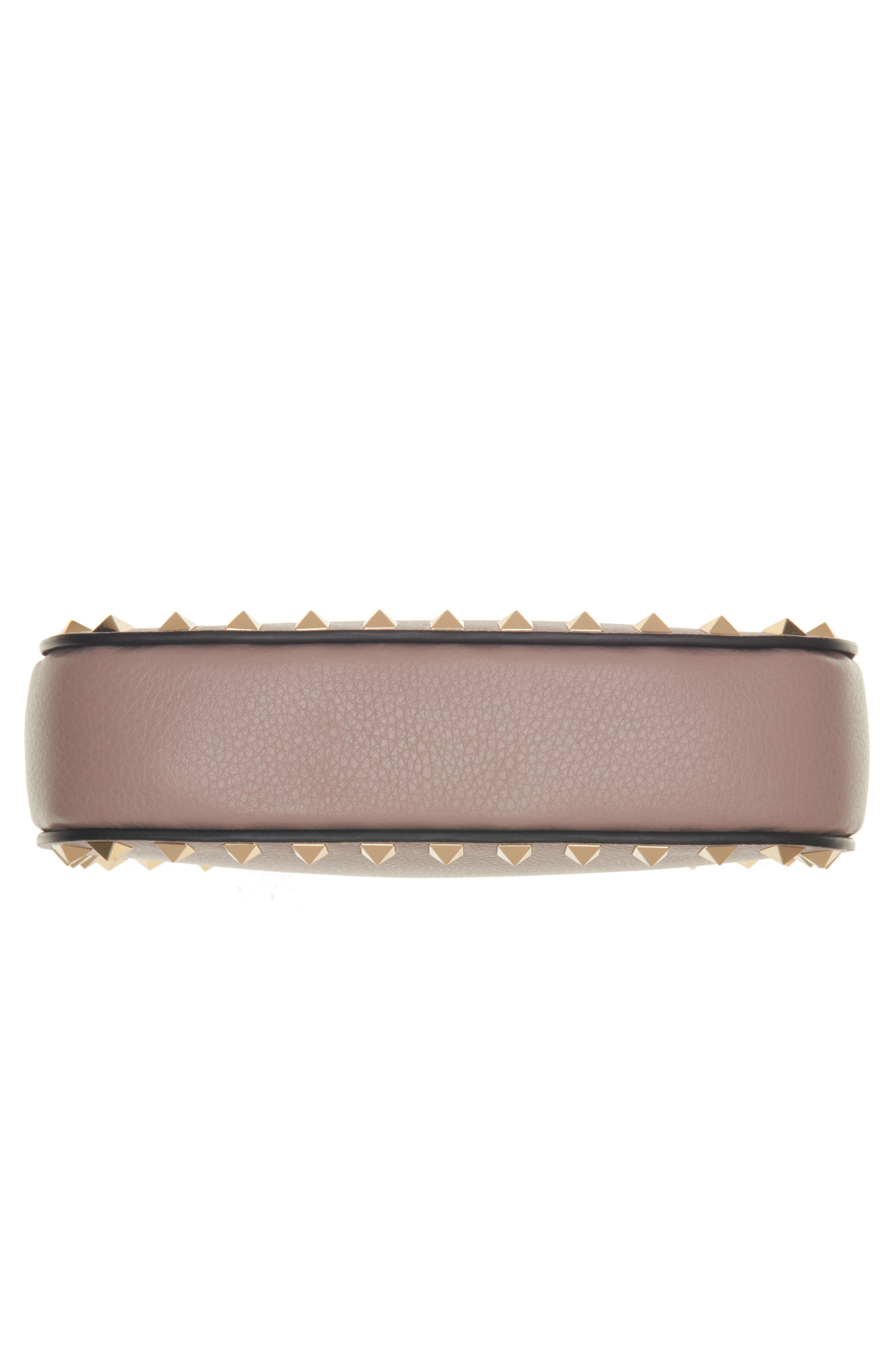 Valentino Garavani Mini Rockstud Leather Crossbody Bag in Poudre at Nordstrom - 6