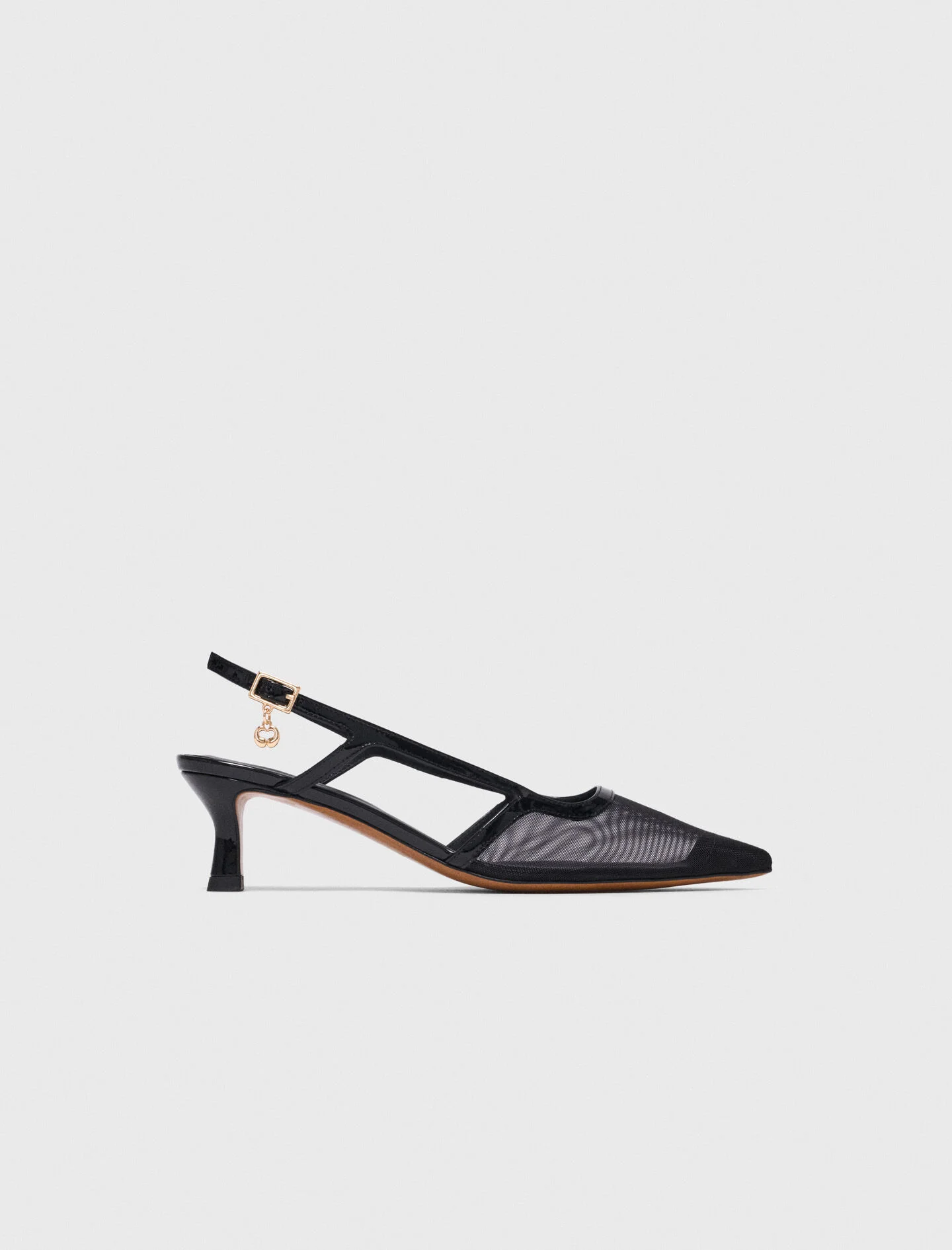 Leather and mesh slingbacks - 1