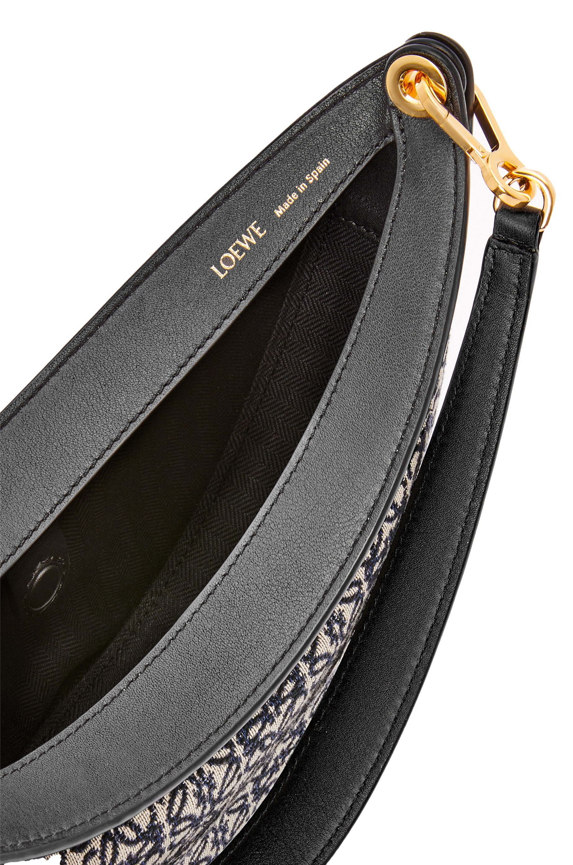 Small LOEWE Luna bag in Anagram jacquard and classic calfskin - 7