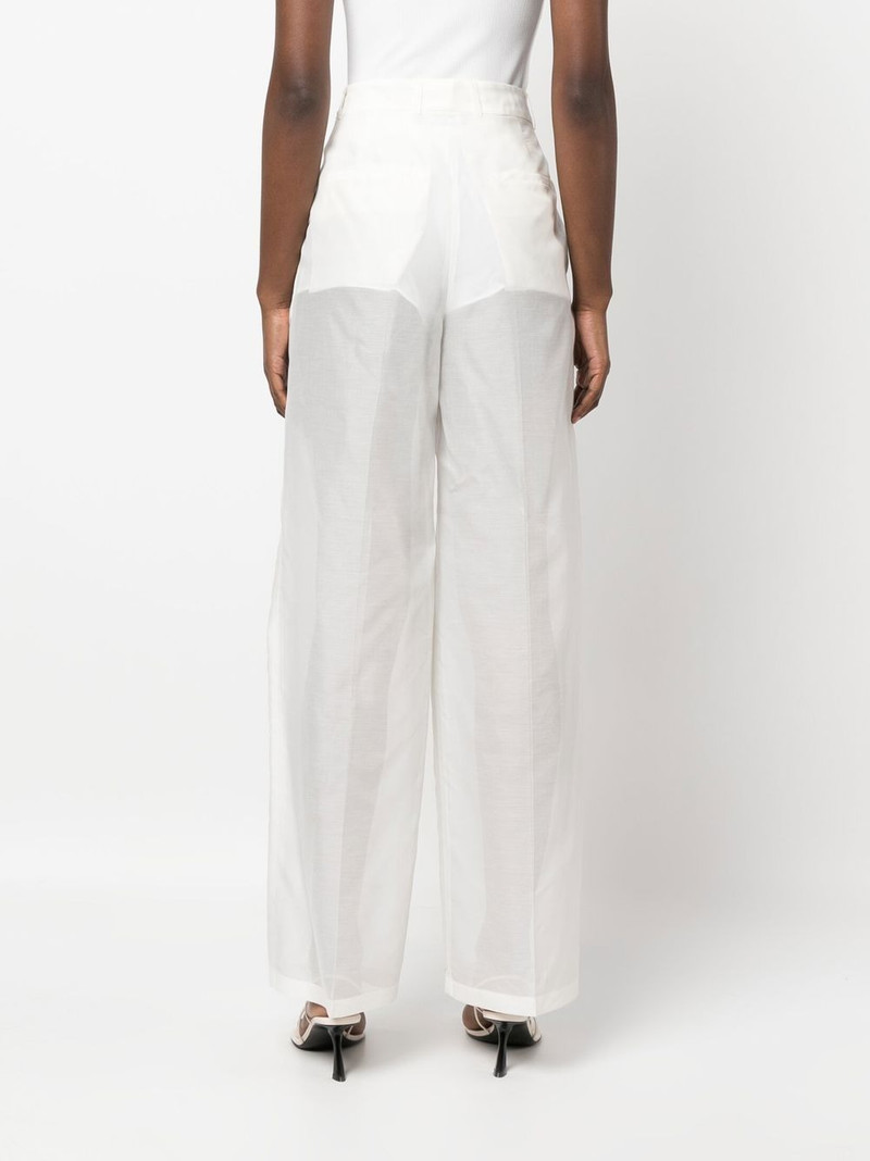 transparent-leg loose-fit trousers 4