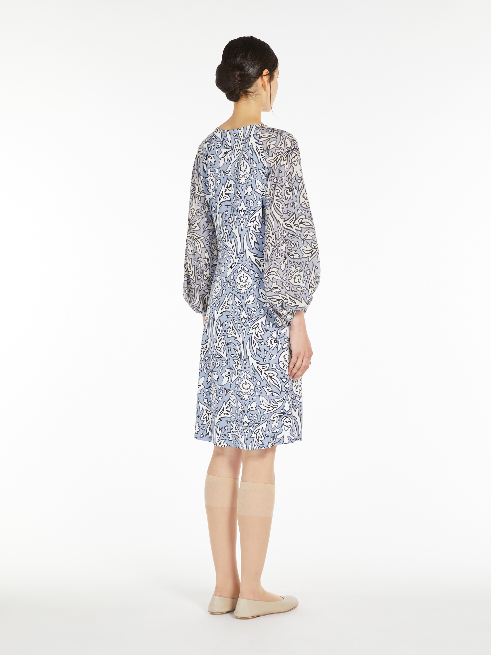 ORATA Flowing jersey and silk dress - 4