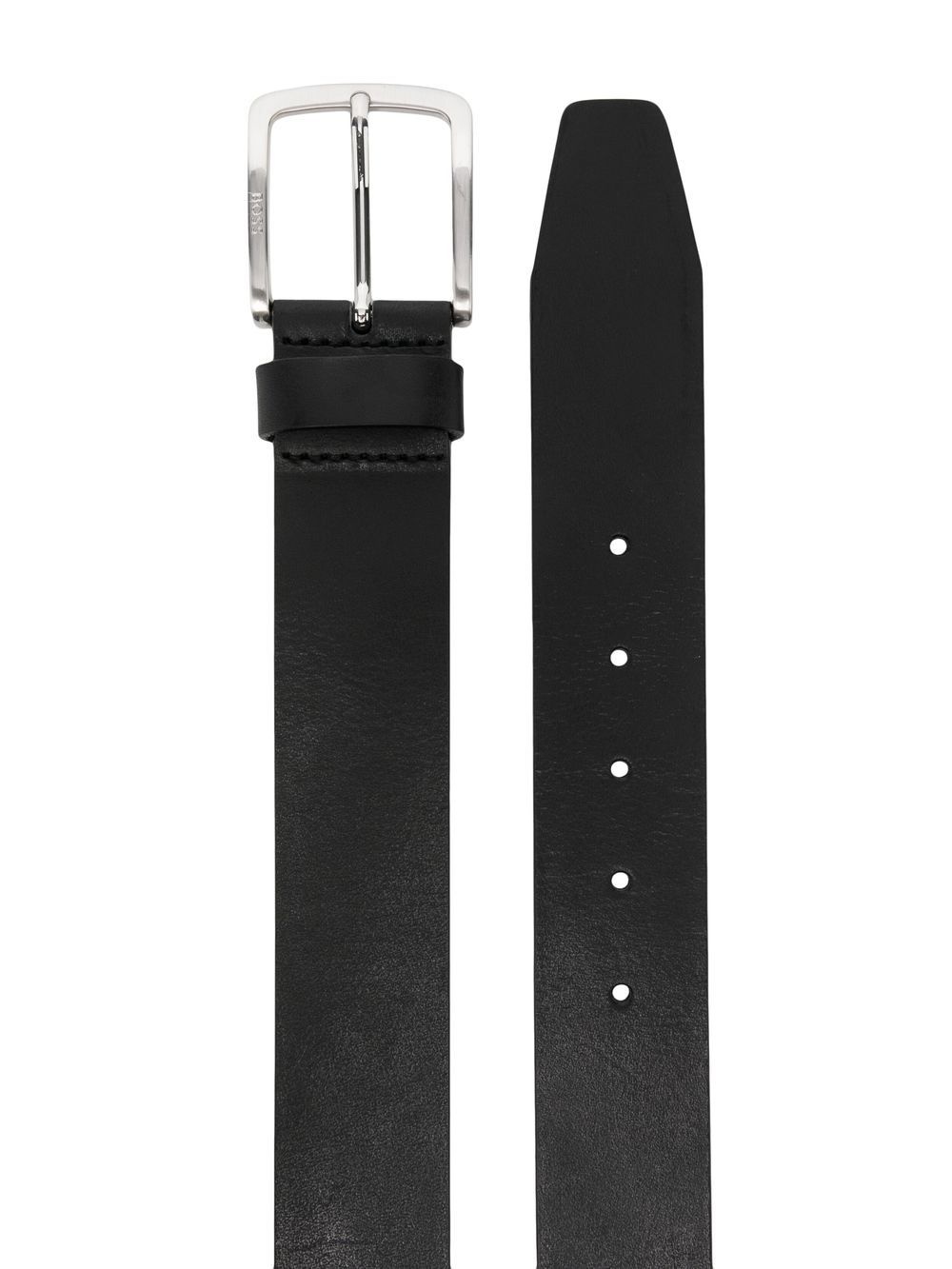 engraved-logo buckle belt - 2