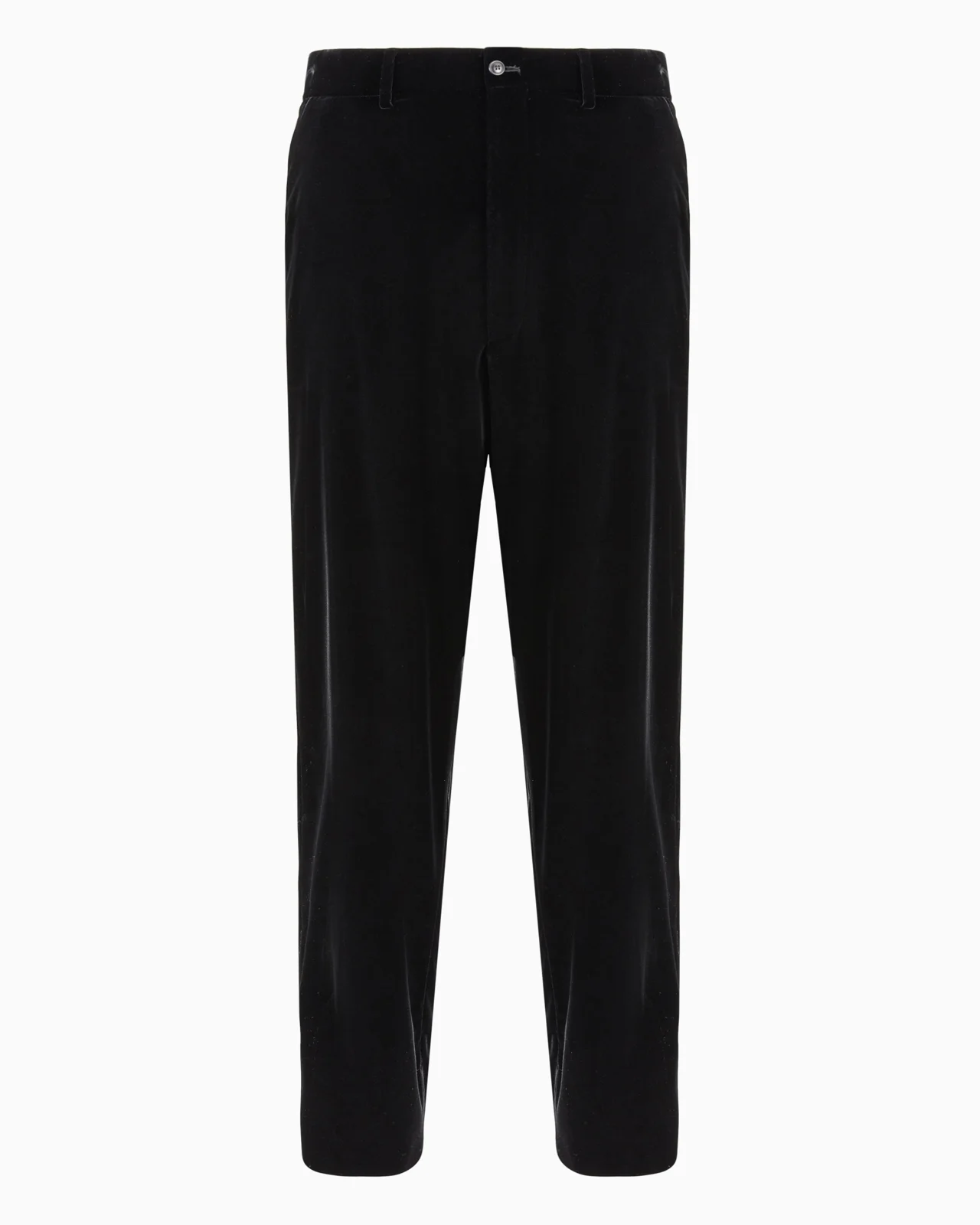 Velvet, flat-front trousers - 1
