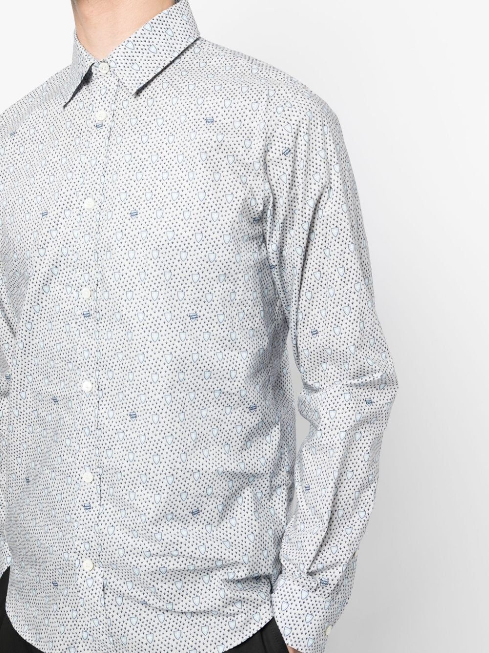 CLASSIC SHIRT IN SHIELD PRINTED COTTON - 6