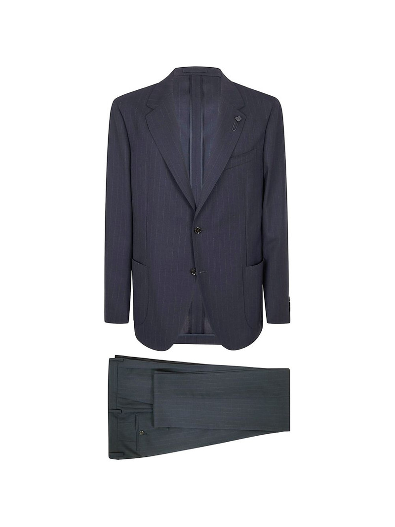 pinstriped single-breasted suit 1