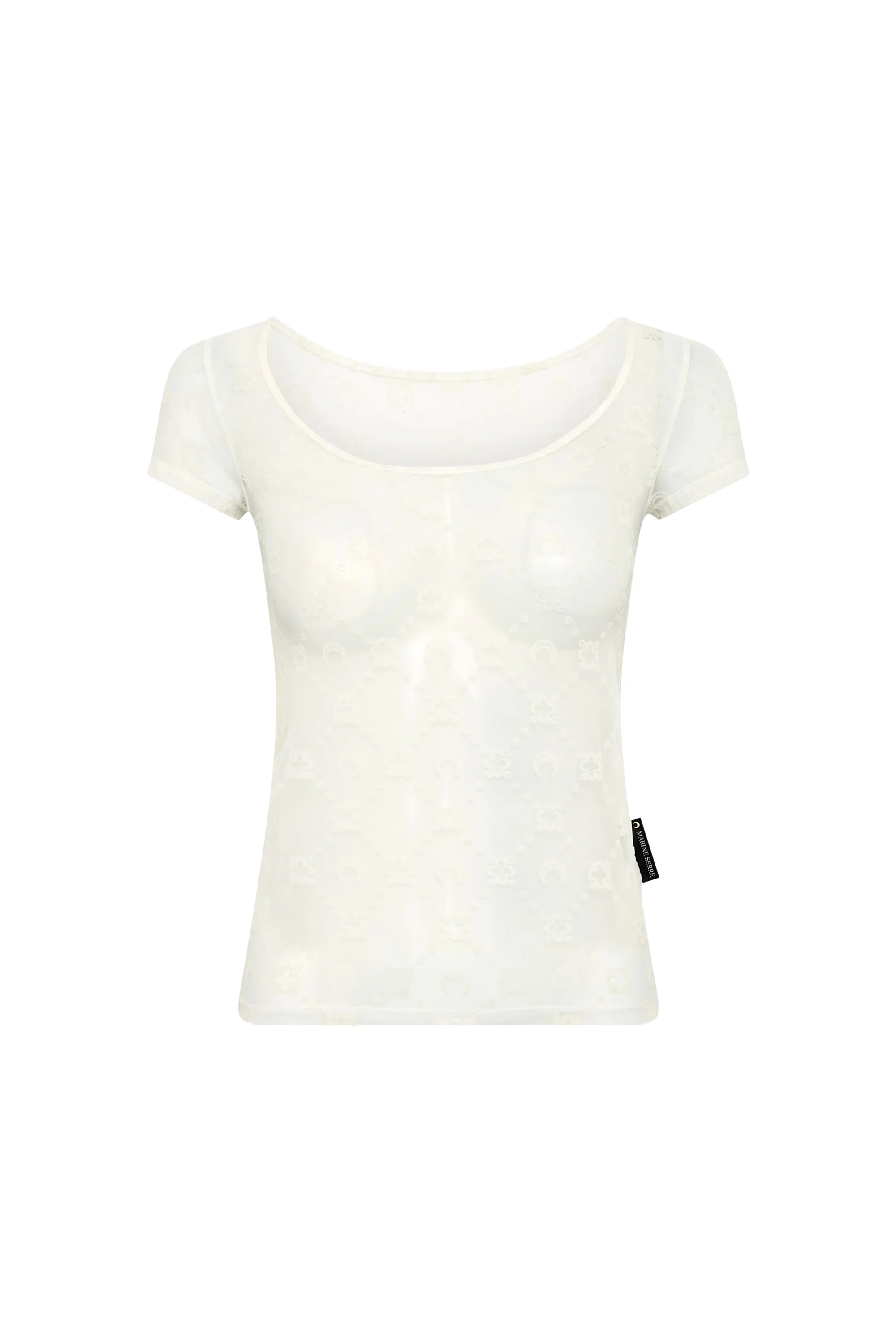 Recycled Mesh Flock Open Neck Top - 1