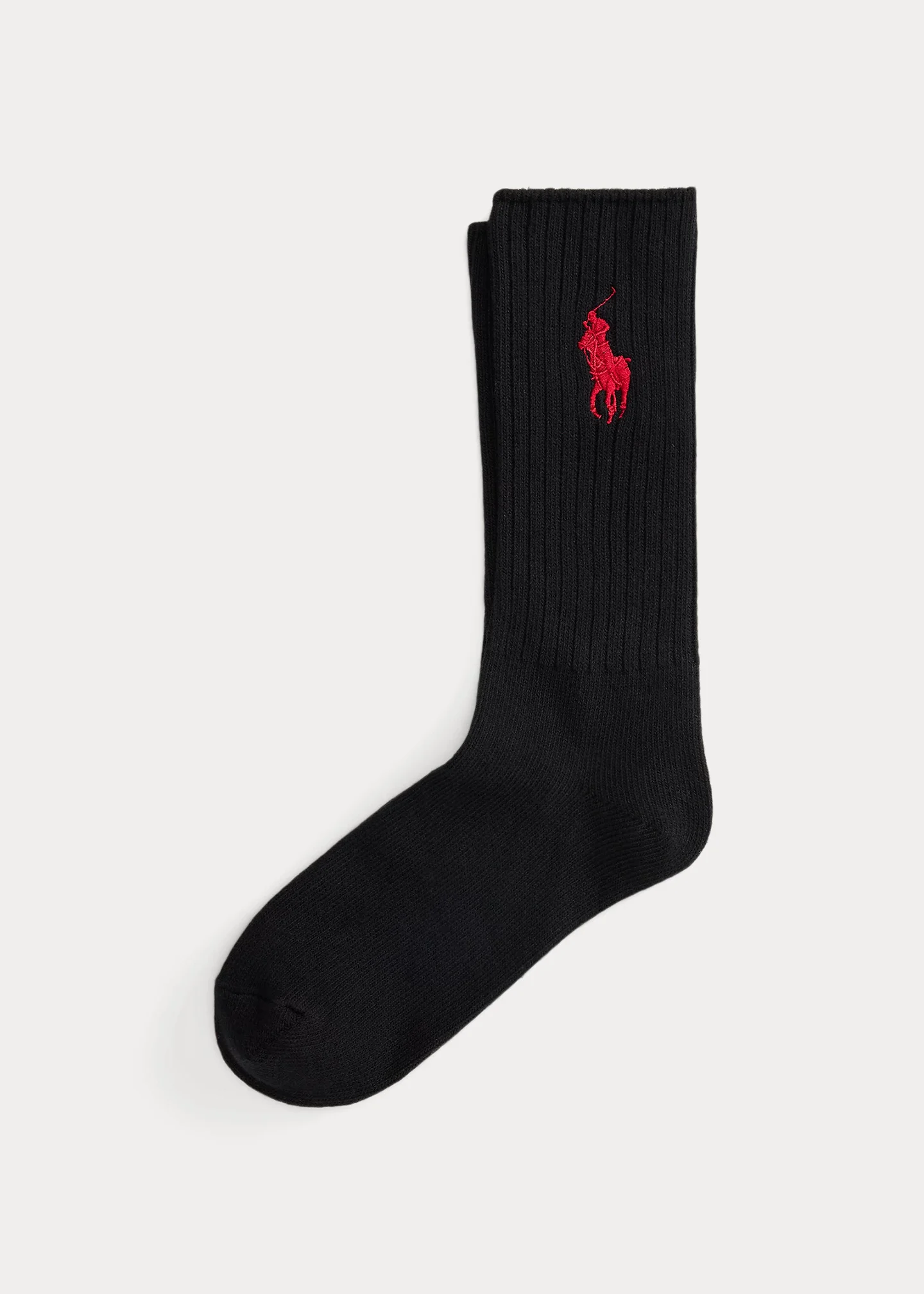 Big Pony Ribbed Cotton-Blend Crew Socks - 1