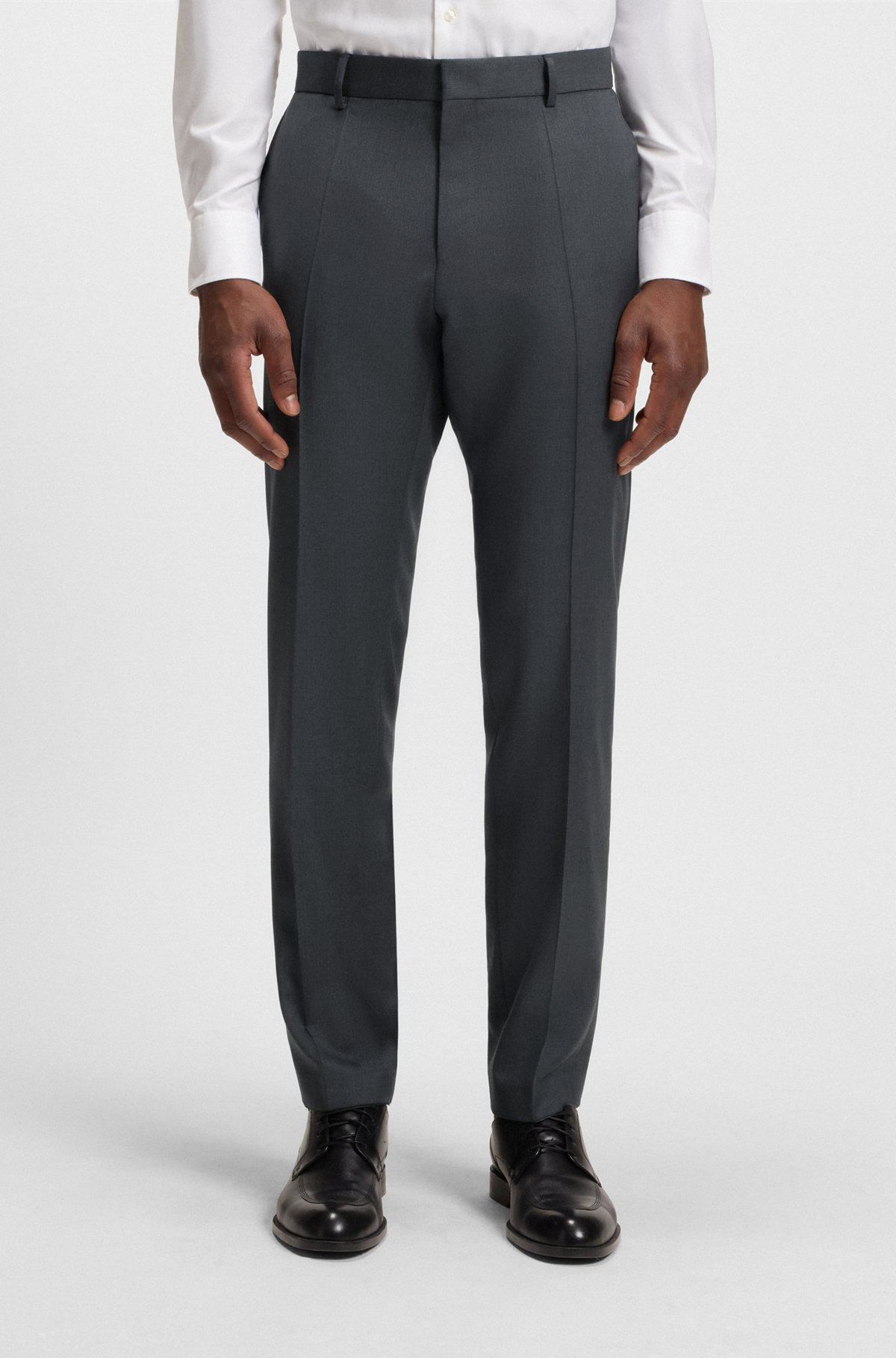 SLIM-FIT TROUSERS IN VIRGIN-WOOL SERGE - 2
