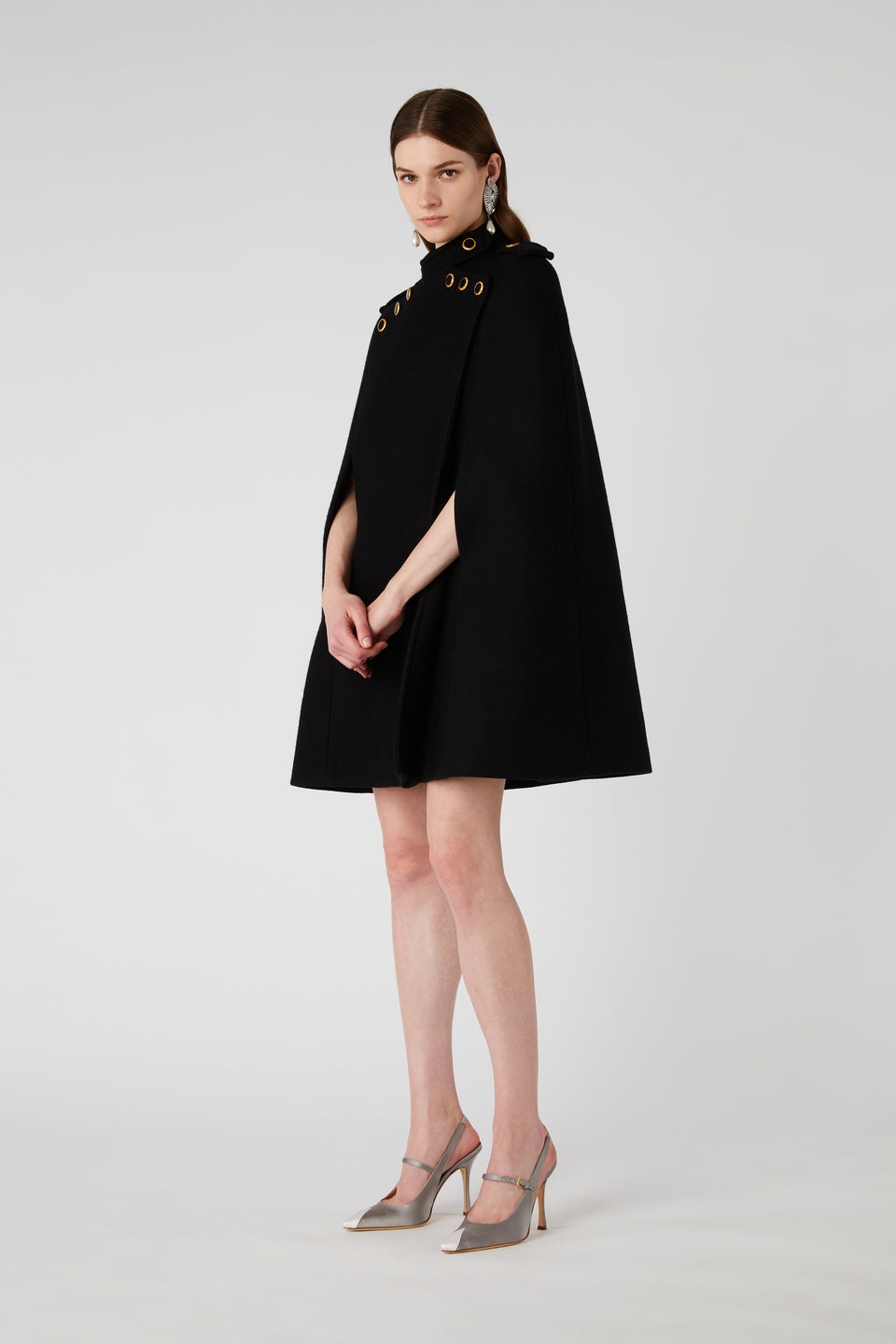 WOOL CAPE WITH JWL BUTTONS - 4