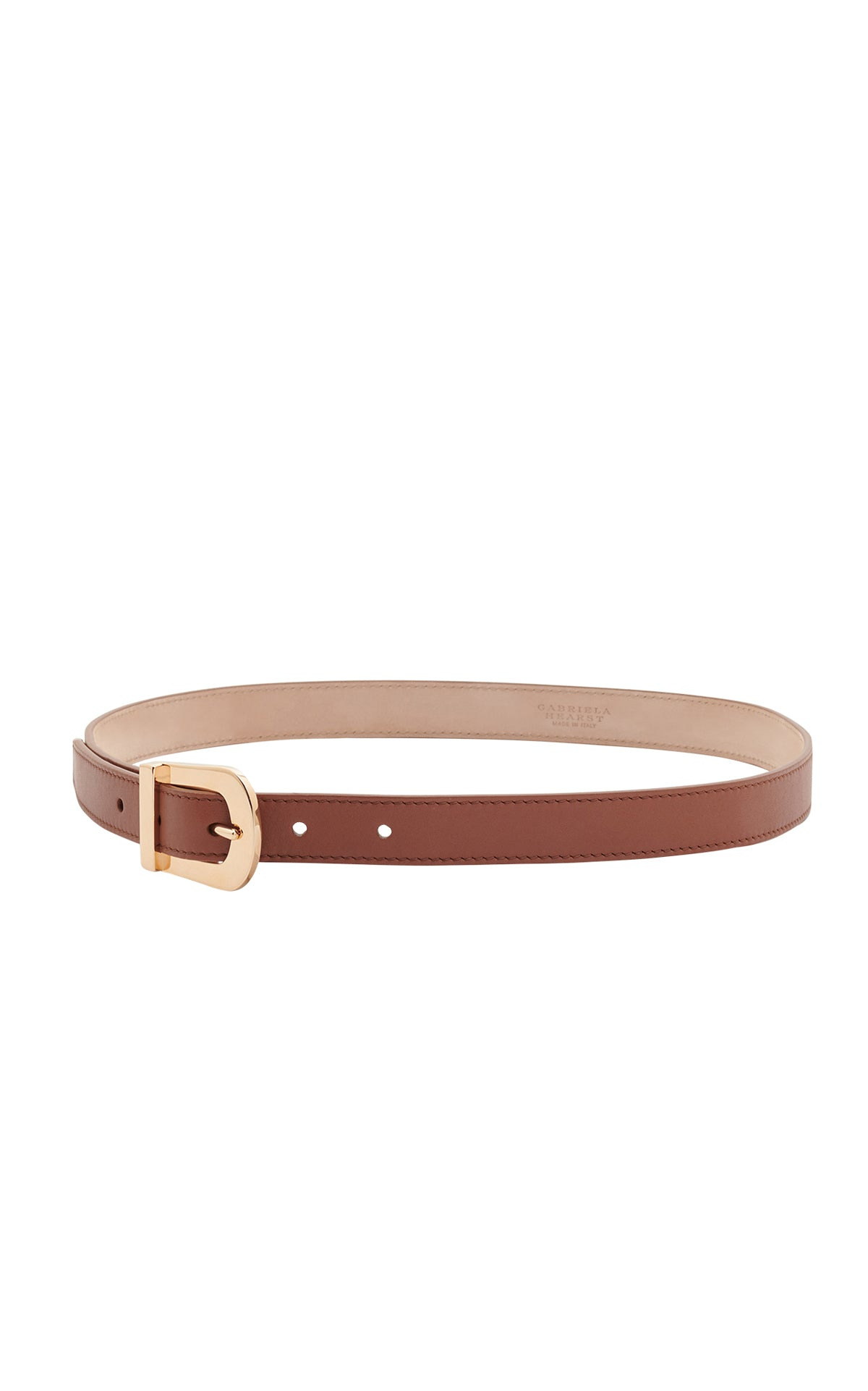 Marija Buckle Belt in Cognac Leather - 2