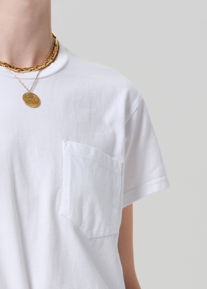 Maybelle Pocket Tee In White 5