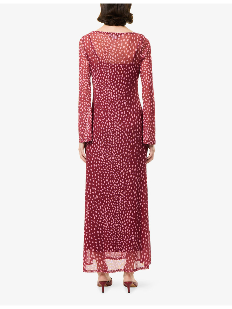 Aria Printed Sheer Midi Dress 4