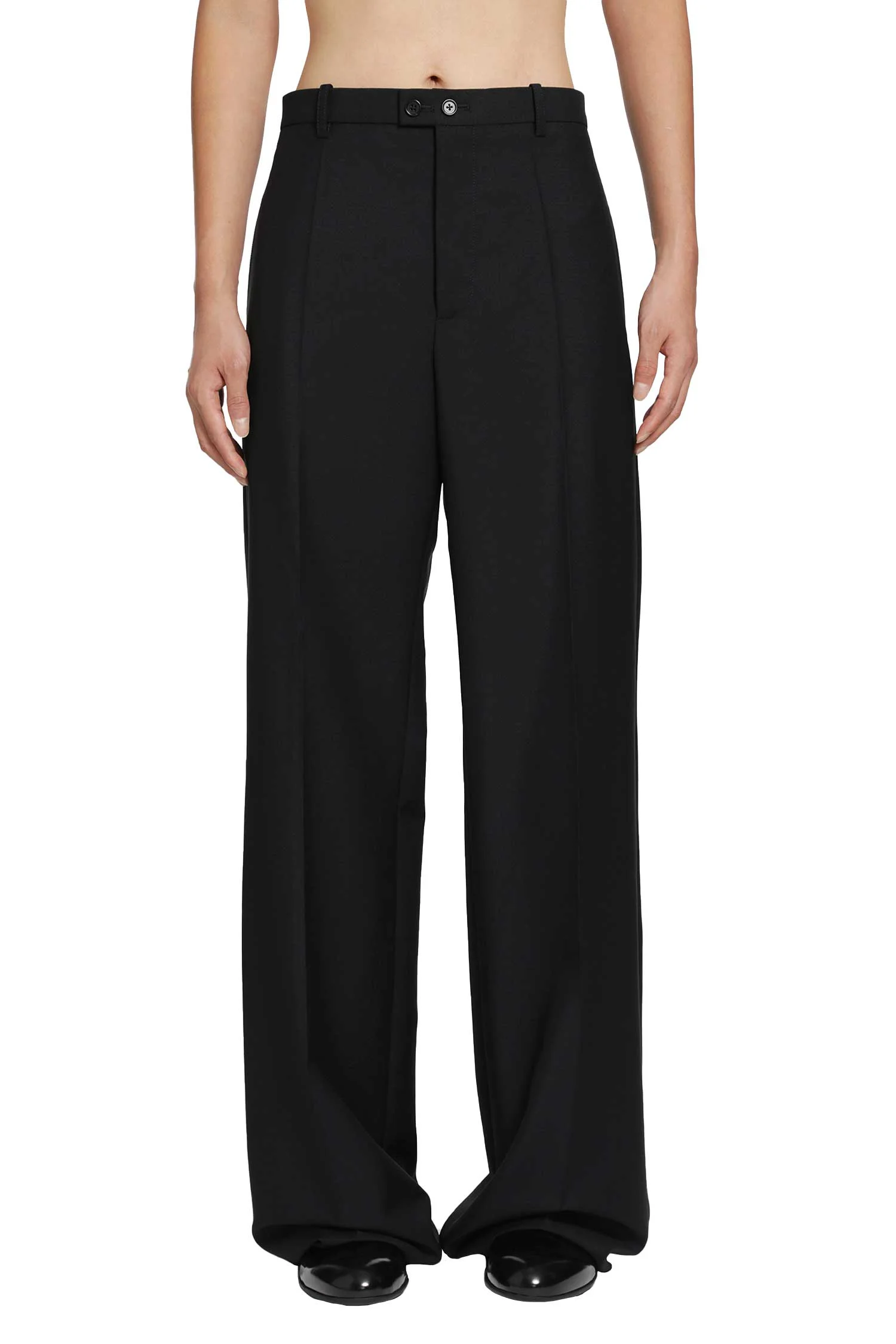 Wool Mohair Canvas Trousers - 1