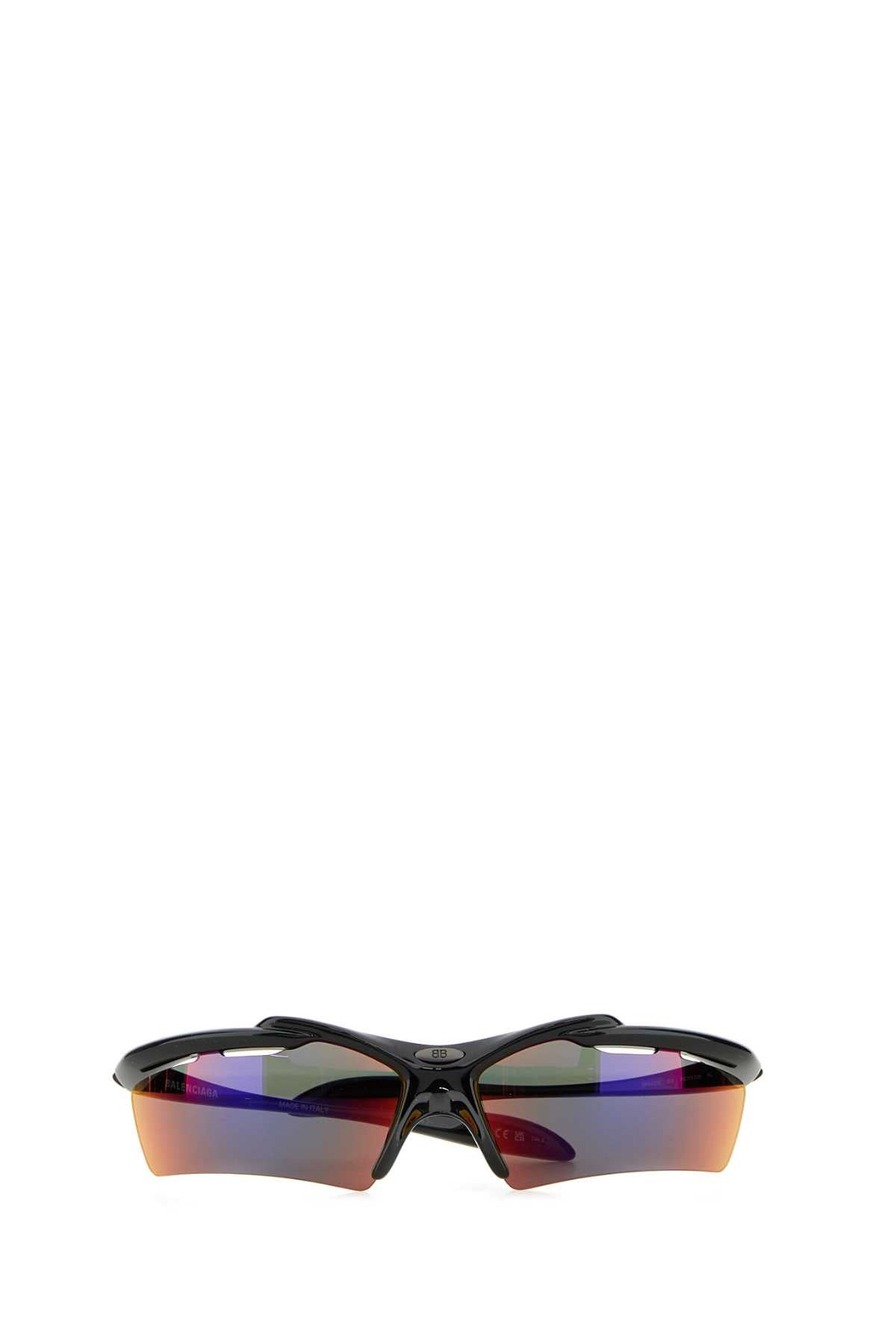 Balenciaga Women Black Acetate Turbo Rectangle Sunglasses - 2