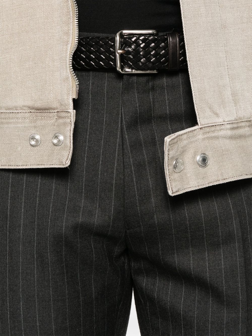 striped straight-leg trousers - 5