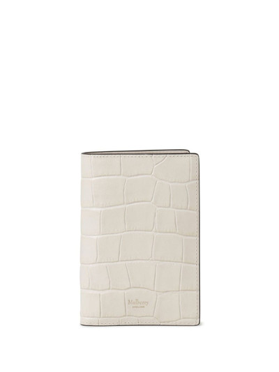 Mulberry croc-effect leather passport holder outlook