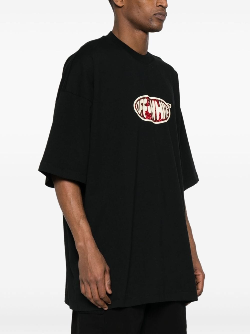 logo-print cotton T-shirt - 3
