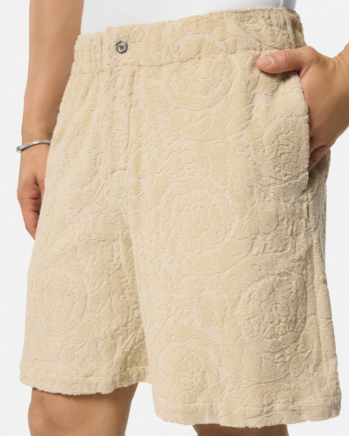 Barocco Jacquard Towel Shorts - 3