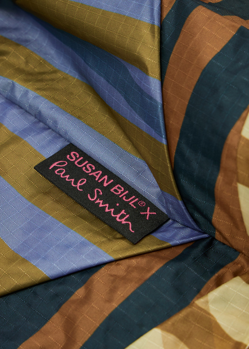 Susan Bijl x Paul Smith - Beige Mixed-Stripe 'The New Shopping Bag' Medium 4