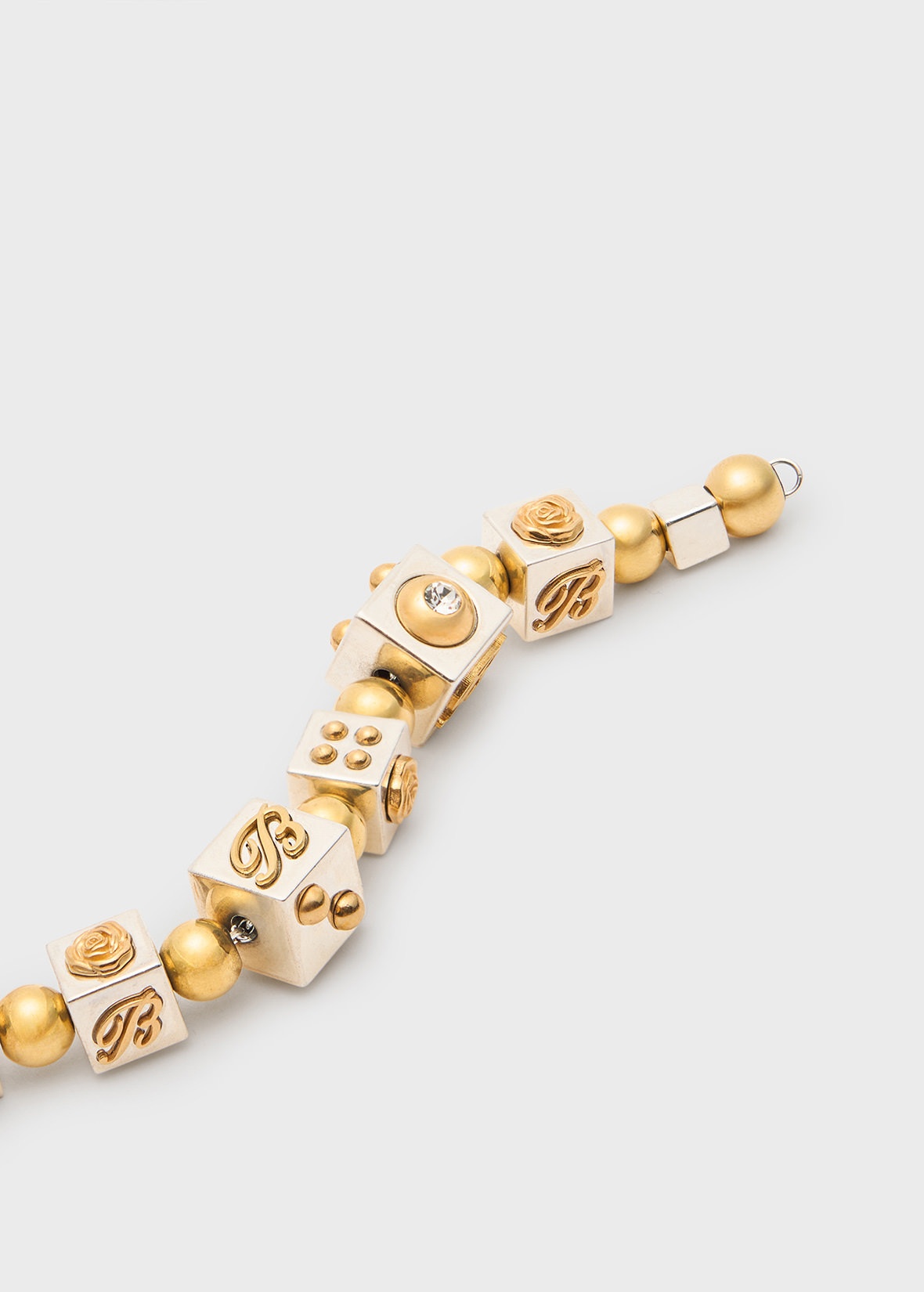 METAL BRACELET WITH DICE AND SPHERES - 3