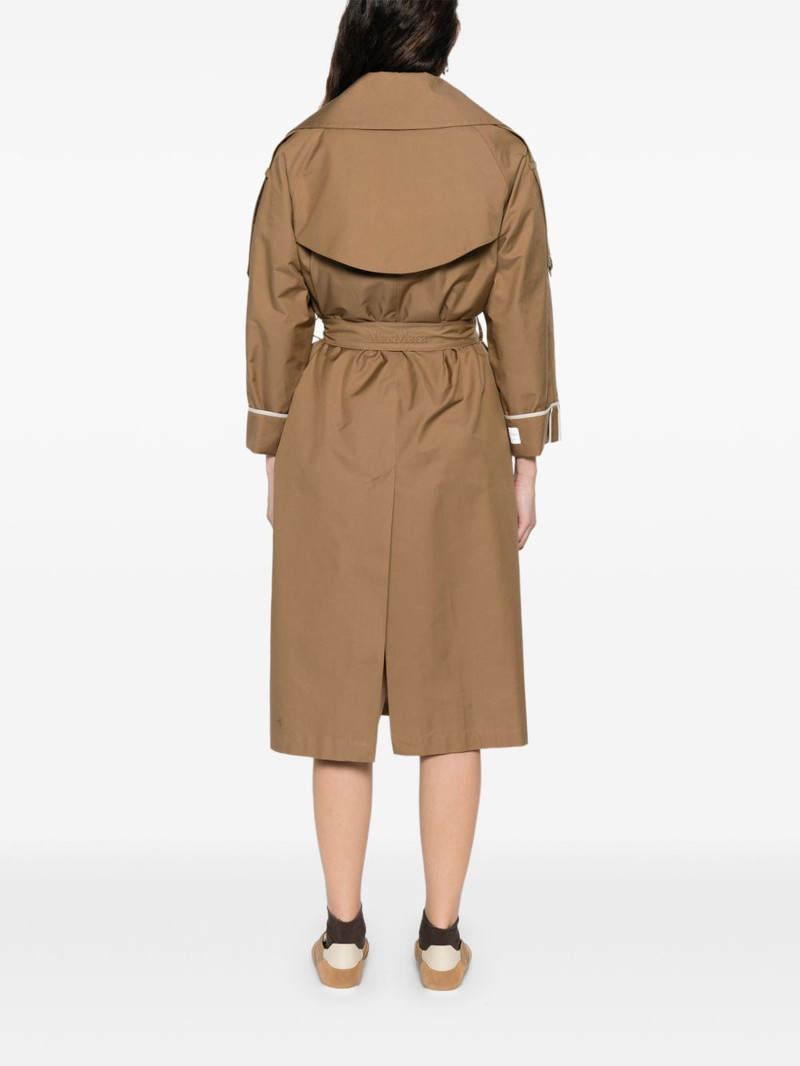 notched-lapel belted trench coat 4