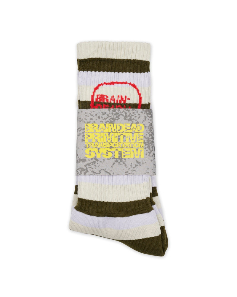 Striped Logo Head Sock - Cement 4