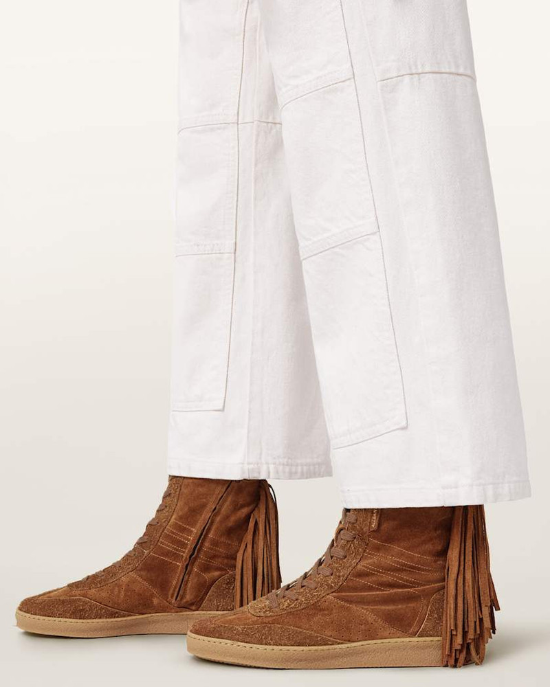 ALLSAINTS LOUISE SUEDE FRINGE SNEAKERS outlook