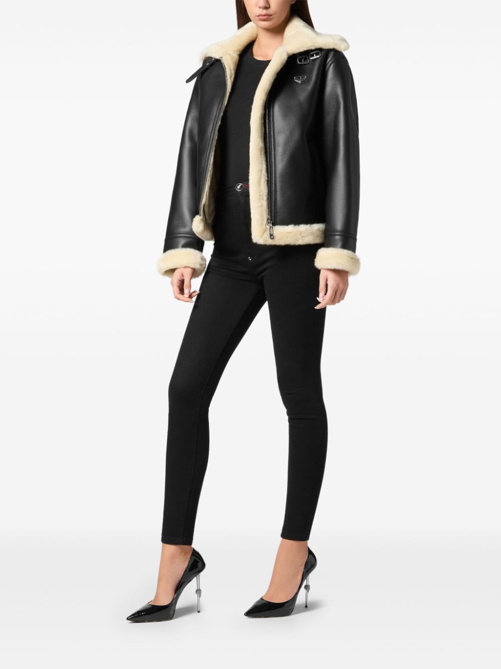 faux-shearling jacket - 4