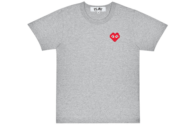 COMME des GARCONS PLAY Basic Invaders T-Shirt Red Emblem 'Grey' AZ-T322-051 - 2